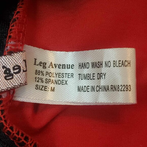 Leg Avenue Red and Black Mini Dress - Picture 11 of 16